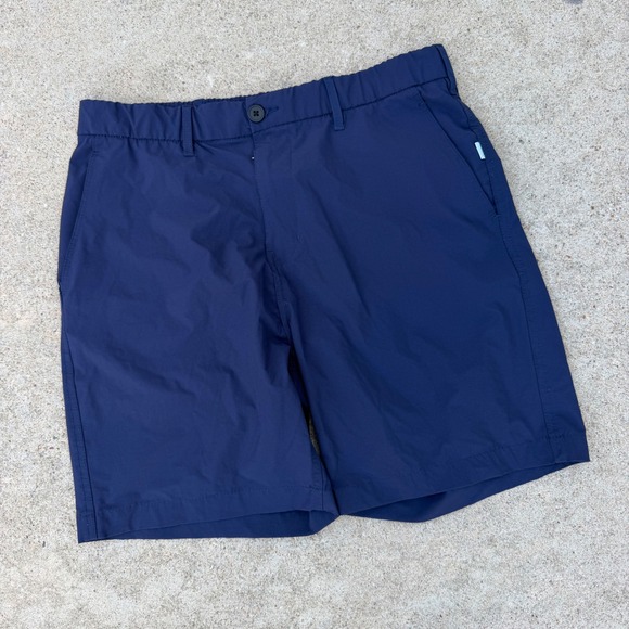 Onia Other - Onia Hybrid Shorts Mens 32 Navy Blue Stretch Tech Casual Lightweight Summer